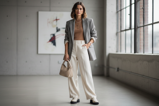 woman showcasing clothing trend translation